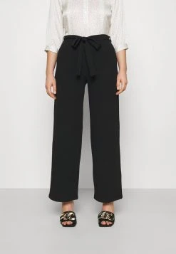 Venta al por mayor 💯 Anna Field Belted Wide Leg Trousers - Pantalones - Black, Mujer ✔️