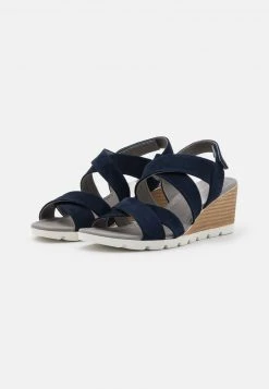 Gran venta 🥰 Anna Field LEATHER - Sandalias De Cuña - Blue, Mujer 👍 -Elegancia Femenina Tienda 0b332b5c87f14b7d8bfdcaf0a8aed343