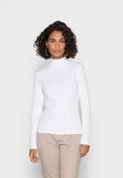 Toma de corriente ✨ Anna Field PERKIN NECK LONGSLEEVE - Camiseta De Manga Larga - White, Mujer 🎁