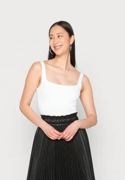 ofertas 🎁 Anna Field MINIMAL TANK WITH SQUARE ROUND NECKLINE - Top - White, Mujer 💯