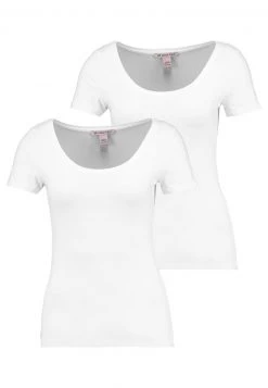 Gran venta 😍 Anna Field 2 PACK - Camiseta Básica - White, Mujer ✨