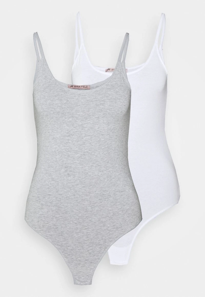 mejor venta ❤️ Anna Field 2PP STRING BODY - Body - White/mottled Light Grey, Mujer ⌛ 9 mejor venta ❤️ Anna Field 2PP STRING BODY - Body - White/mottled Light Grey, Mujer ⌛ - Imagen 7