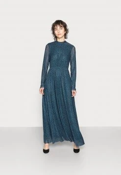 Para estrenar ✔️ Anna Field MAXI HIGH NECK 🛒 DRESS - Vestido Largo - Black/dark Blue, Mujer ⌛