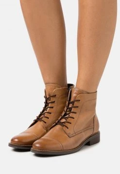 Mejor precio 🤩 Anna Field LEATHER - Botines Con Cordones - Cognac, Mujer 🎉