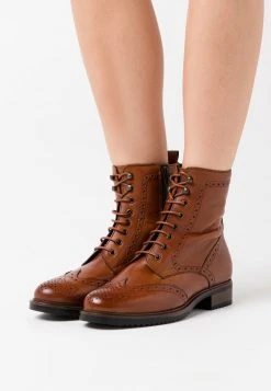 Comprar 🌟 Anna Field LEATHER - Botines Con Cordones - Cognac, Mujer ✔️