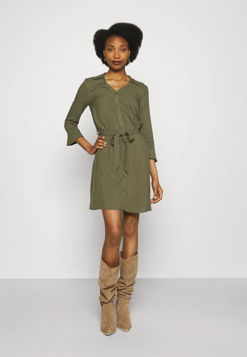 Nuevo ✔️ Anna Field Vestido Camisero - Olive, Mujer ⭐ 3 Nuevo ✔️ Anna Field Vestido Camisero - Olive, Mujer ⭐