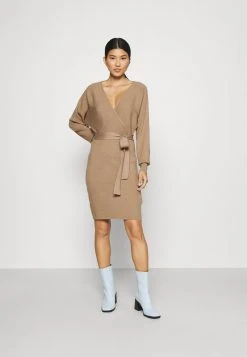 Venta al por mayor 😀 Anna Field Vestido De Punto - Mottled Dark Brown, Mujer 🔔