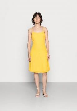 Descuento 👏 Anna Field STRAPPA FIT AND FLARE - Vestido Informal - Yellow, White, Mujer 💯