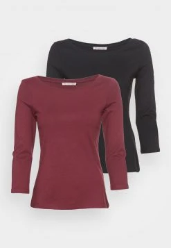 Lo mas barato ⌛ Anna Field 2 PACK - Camiseta De Manga Larga - Dark Red/black, Mujer 👍 -Elegancia Femenina Tienda 2d859bfe466f419dad8748fdca3f75e3