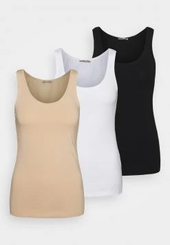 Mejor precio ⭐ Anna Field BASIC TANK 3er Pack - Top - Black/white/nude, Mujer 🧨
