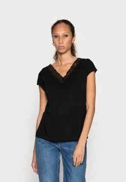 Presupuesto ⭐ Anna Field Camiseta Básica - Black, Mujer 🤩