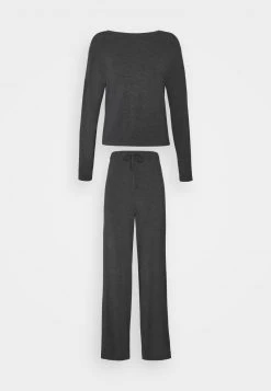 Promoción 🔥 Anna Field JERSEY WIDE LEG PJ SET - Pijama - Dark Grey, Mujer 🛒 -Elegancia Femenina Tienda 34c4b3211e1c41ff8ea8df81296bd993