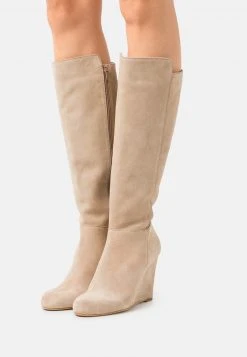 Cupón 🛒 Anna Field LEATHER - Botas De Cuña - Beige, Mujer 🌟