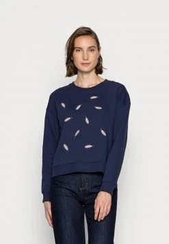 Venta al por mayor 🔥 Anna Field Embroidered Sweatshirt Regular Fit - Sudadera - Dark Blue, Mujer 🤩