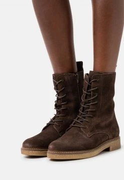 mejor venta 😍 Anna Field LEATHER - Botines Con Cordones - Brown, Mujer ⌛