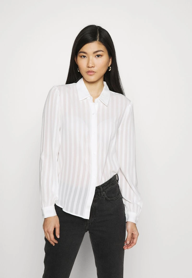 Gran venta 🔔 Anna Field Semi Sheer Blouse - Camisa - White, Mujer ❤️ 3 Gran venta 🔔 Anna Field Semi Sheer Blouse - Camisa - White, Mujer ❤️