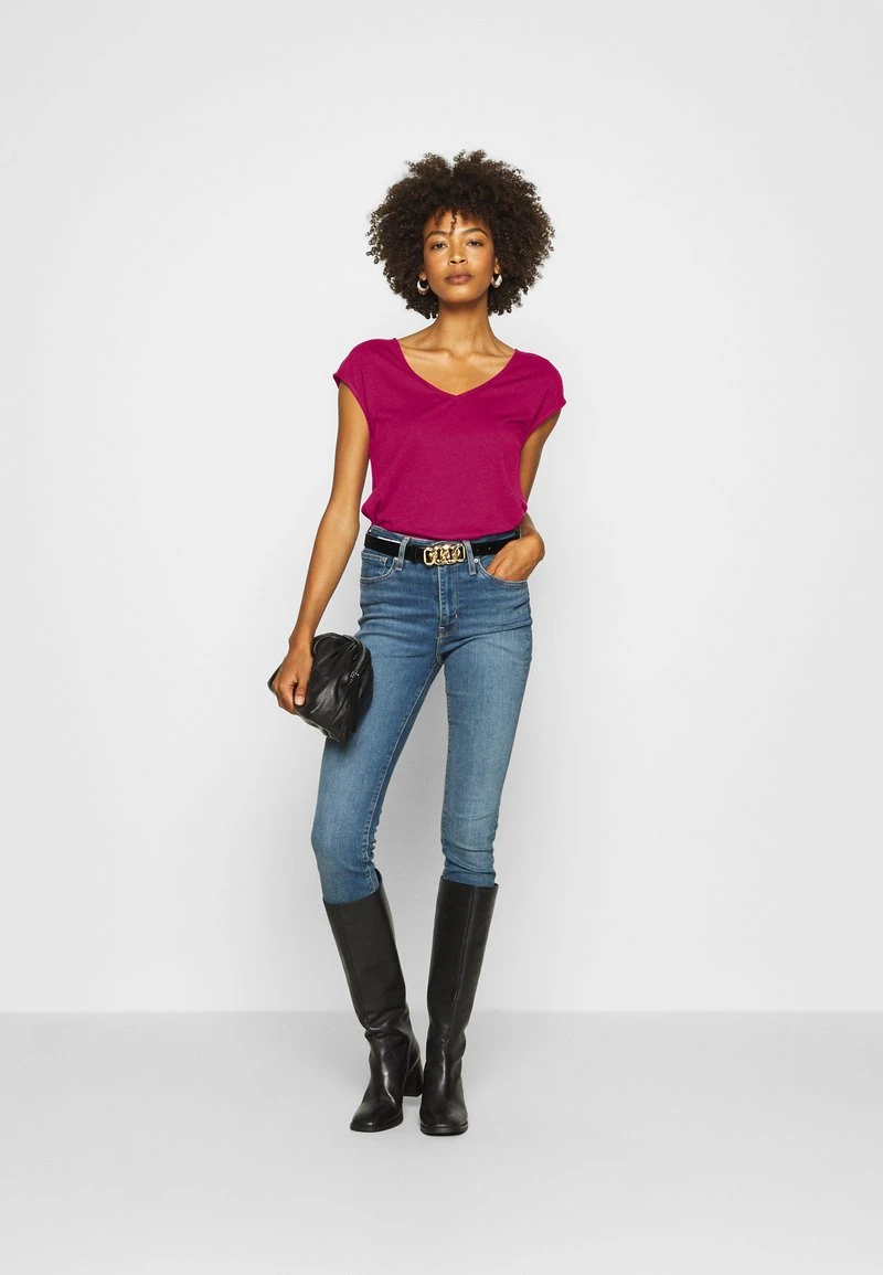 Barato 👍 Anna Field Camiseta Básica - Berry, Mujer 🤩 4 Barato 👍 Anna Field Camiseta Básica - Berry, Mujer 🤩 - Imagen 2