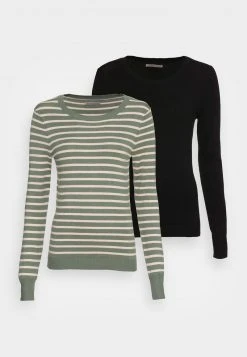 Presupuesto 🤩 Anna Field 2 PACK JUMPER - Jersey De Punto - Black, Green/beige, Mujer ⌛ -Elegancia Femenina Tienda 5ce1fc0dfd6c4a9ba6c0166061bd2645