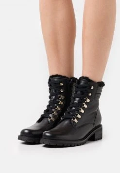 mejor venta ❤️ Anna Field LEATHER - Botines Con Cordones - Black, Mujer 🤩