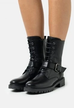 Nuevo 🛒 Anna Field LEATHER - Botines Camperos - Black, Mujer ✨