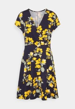Mejor trato ⌛ Anna Field Vestido Ligero - Dark Blue/yellow, Mujer ⌛