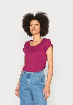 Toma de corriente 💯 Anna Field Camiseta Básica - Dark Red, Mujer ✨
