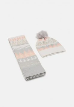 Para estrenar ✔️ Anna Field SET - Bufanda - Off-white/grey/pink, Mujer ✔️