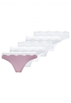 Comprar 🥰 Anna Field CANDY 5 PACK THONG - COTTON/ LACE - Tanga - Grey/pink/white, Mujer ✨