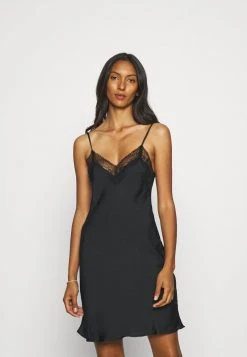Presupuesto ✨ Anna Field 🤩 HAMMERED SATIN NIGHTIE - Camisón - Black, Mujer ❤️