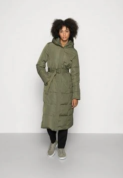 Presupuesto 😀 Anna Field LONG COAT WITH HOOD - Abrigo De Invierno - Khaki, Mujer 🧨