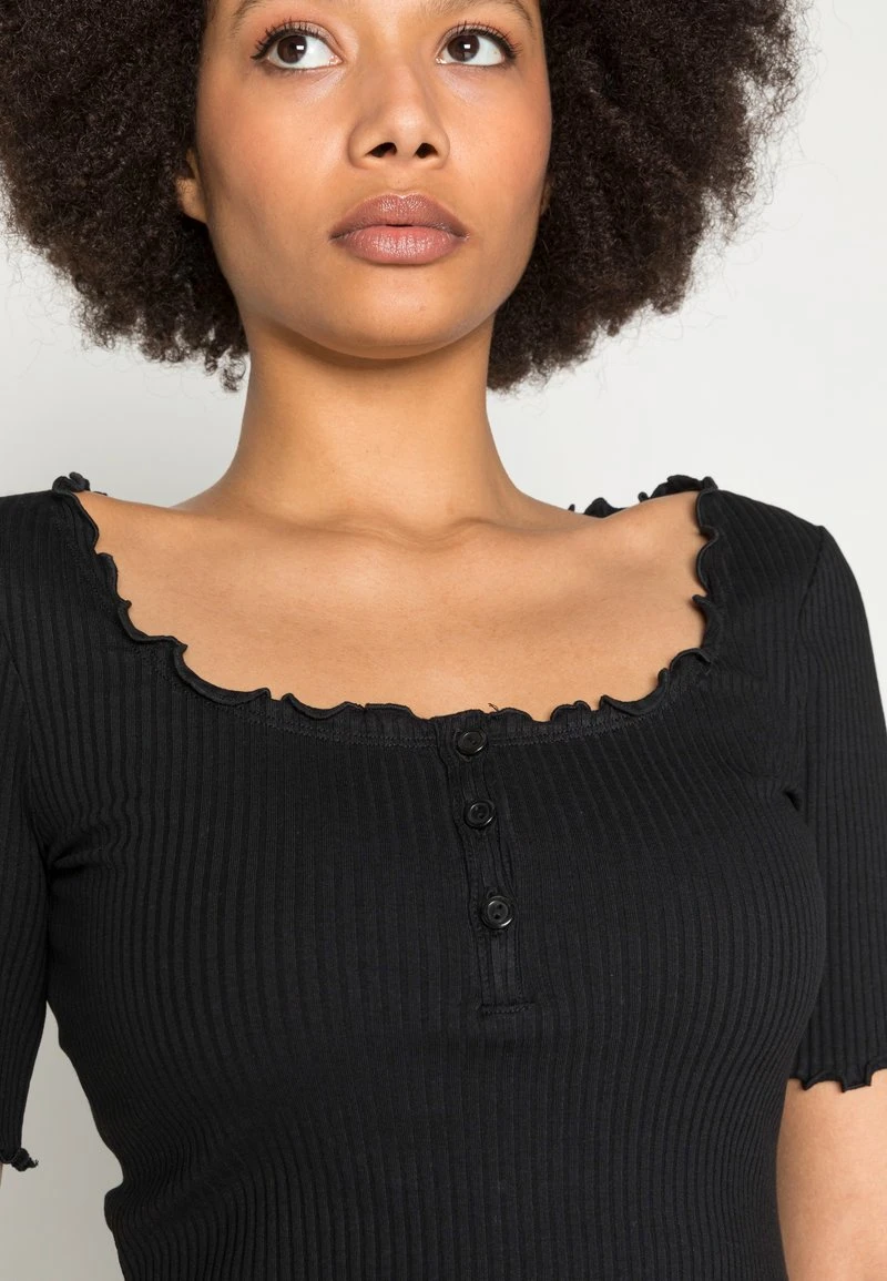 Mejor precio 🌟 Anna Field Camiseta Básica - Black, Mujer ✨ 7 Mejor precio 🌟 Anna Field Camiseta Básica - Black, Mujer ✨ - Imagen 5