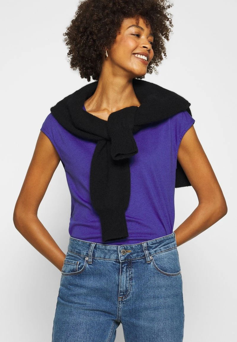 Toma de corriente 👏 Anna Field Camiseta Básica - Clematis Blue, Mujer ⌛ 6 Toma de corriente 👏 Anna Field Camiseta Básica - Clematis Blue, Mujer ⌛ - Imagen 4