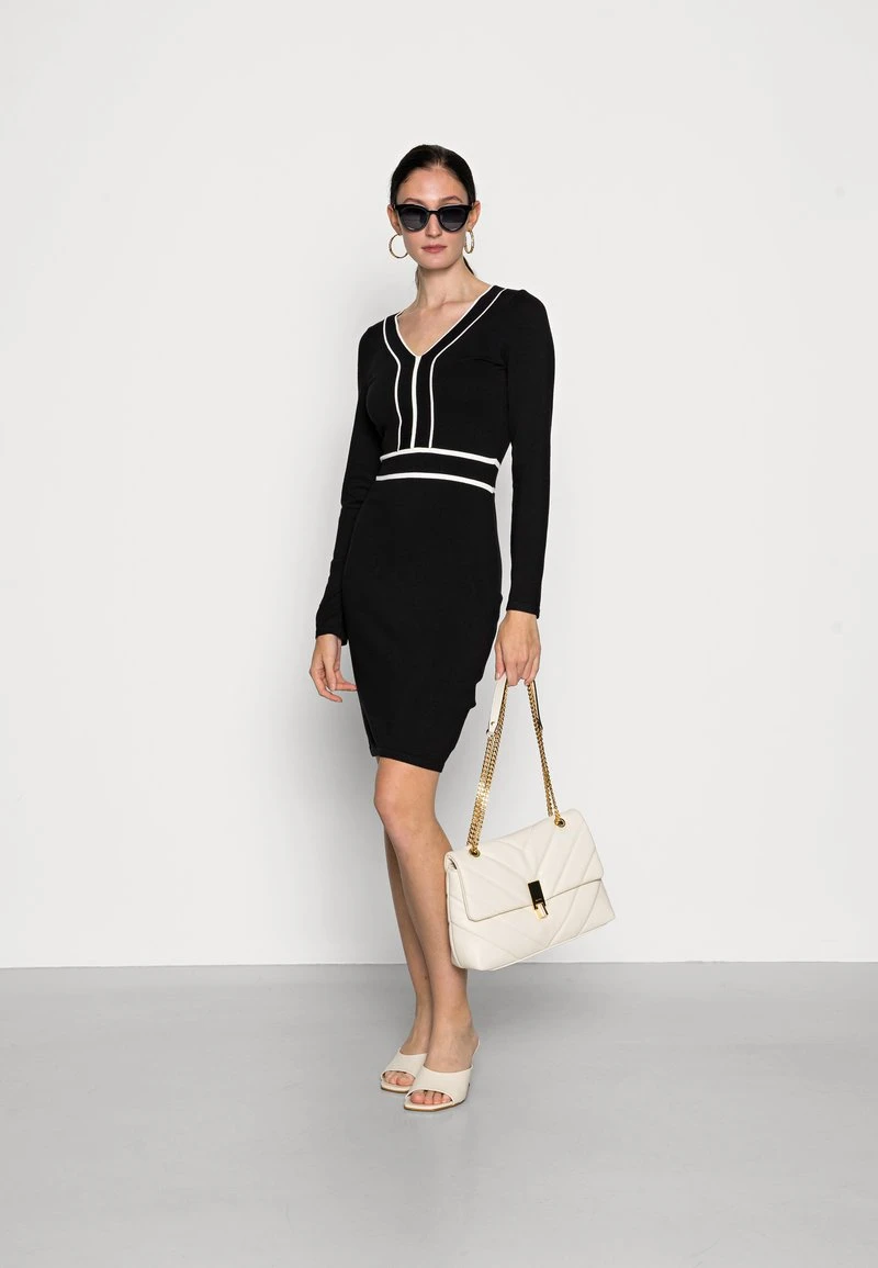 ofertas 😀 Anna Field V NECKLINE CONTRAST COLOR DRESS - Vestido De Punto - Black/white, Mujer ❤️ 4 ofertas 😀 Anna Field V NECKLINE CONTRAST COLOR DRESS - Vestido De Punto - Black/white, Mujer ❤️ - Imagen 2