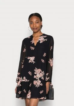 Toma de corriente 😍 Anna Field Vestido Informal - Black/pink, Mujer 😉