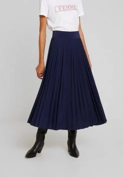 Para estrenar 💯 Anna Field Plisse A-line Midi 🥰 Skirt - Falda Acampanada - Maritime Blue, Mujer ✨