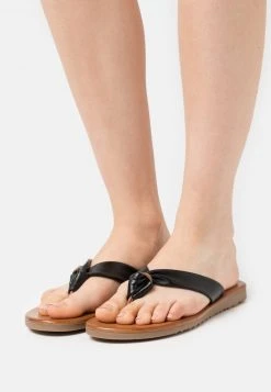 Venta express 🔔 Anna Field LEATHER - 💯 Sandalias De Dedo - Black, Mujer ❤️