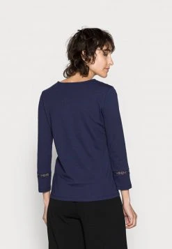 mejor venta 🥰 Anna Field V-NECK TAPE INSERT SLEEVE - Camiseta De Manga Larga - Dark Blue, Mujer ❤️ -Elegancia Femenina Tienda a25ff972e4eb4b10a77de648e8b95a76
