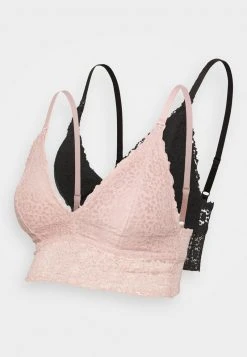 Presupuesto 🔔 Anna Field MATERNITY LACE BRALETTE 2 PACK - Sujetador Sin Aros - Black/pink, Mujer 🛒
