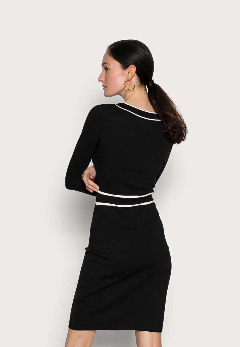 ofertas 😀 Anna Field V NECKLINE CONTRAST COLOR DRESS - Vestido De Punto - Black/white, Mujer ❤️ 5 ofertas 😀 Anna Field V NECKLINE CONTRAST COLOR DRESS - Vestido De Punto - Black/white, Mujer ❤️ - Imagen 3
