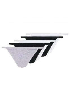 Presupuesto 🔥 Anna Field CODY 5PP THONG THIN STRAP - Tanga - Grey/white/black, Mujer 🎁