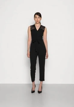 Gran venta ⭐ Anna Field OCCASION V NECK BELTED SLEEVELESS - Mono - Black, Mujer 👏
