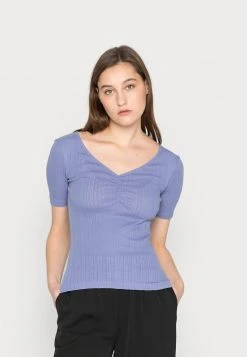 Toma de corriente ⌛ Anna Field Camiseta Básica - Light Blue, Mujer 😍