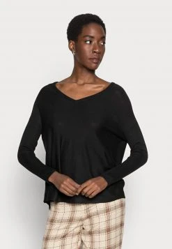 ofertas 🥰 Anna Field RELAXED V-NECK - Jersey De Punto - Black, Mujer 🛒