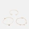Presupuesto 🎁 Anna Field 3 PACK - Pulsera - Gold-coloured, Mujer 🌟