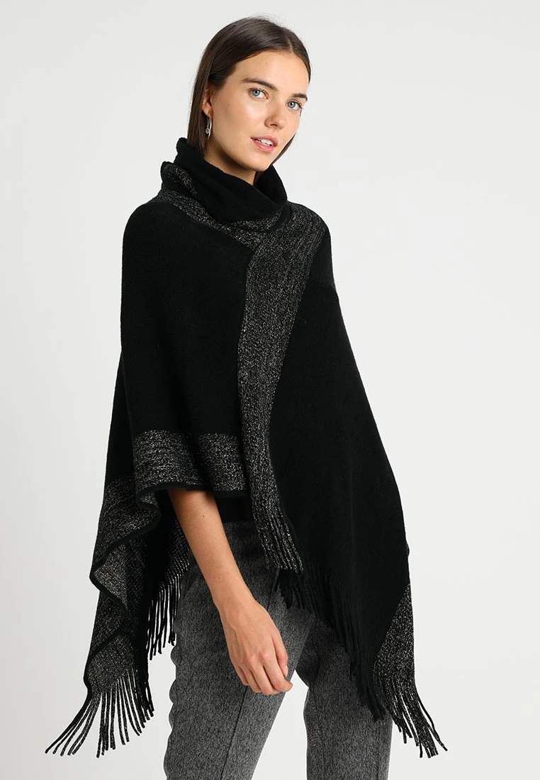 Nuevo ⭐ Anna Field Poncho - Black/gold, Mujer 🥰 3 Nuevo ⭐ Anna Field Poncho - Black/gold, Mujer 🥰