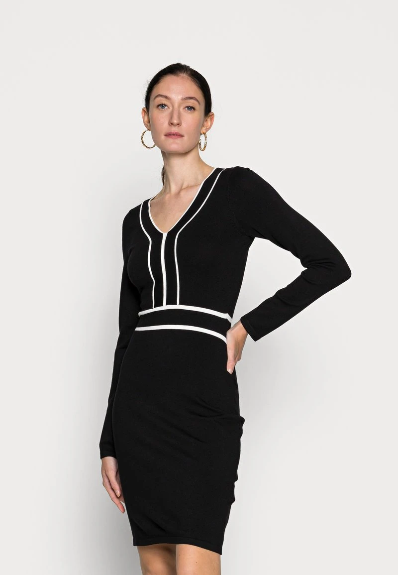 ofertas 😀 Anna Field V NECKLINE CONTRAST COLOR DRESS - Vestido De Punto - Black/white, Mujer ❤️ 3 ofertas 😀 Anna Field V NECKLINE CONTRAST COLOR DRESS - Vestido De Punto - Black/white, Mujer ❤️
