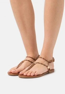 ofertas 🔥 Anna Field 🔥 Sandalias De Dedo - Cognac/gold, Mujer ✨