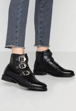 Promoción 🔥 Anna Field LEATHER BOOTIES - Botines Bajos - Black, Mujer 🧨