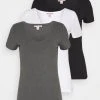 Gran venta 🔔 Anna Field 3 PACK - Camiseta Básica - Black, White, Mujer 🔥 -Elegancia Femenina Tienda d8673abc075746a285714e911a623aef