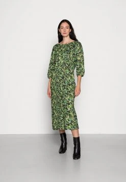 ofertas ⭐ Anna Field Quarter Sleeves Elevated Casual Midi Dress - Vestido Informal - Black/green, Mujer 🛒
